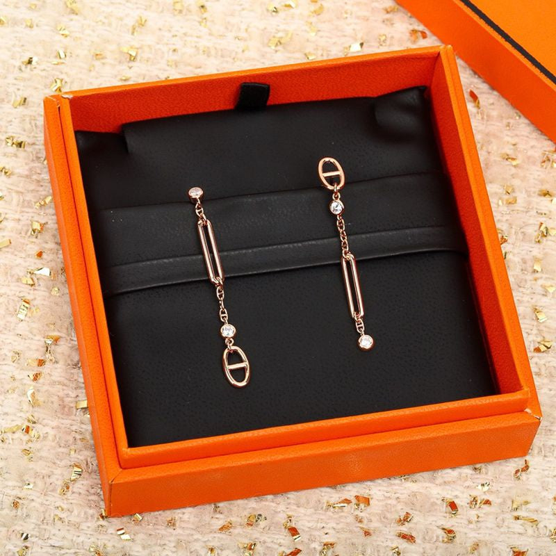 에르메스 Chaine d'ancre Chaos earrings