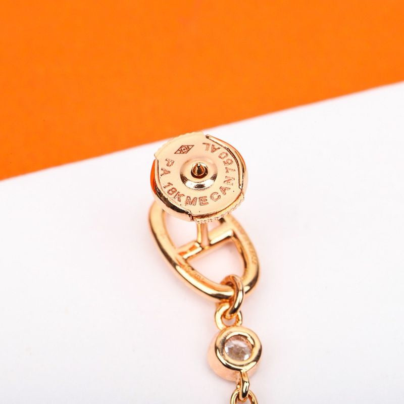 에르메스 Chaine d'ancre Chaos earrings