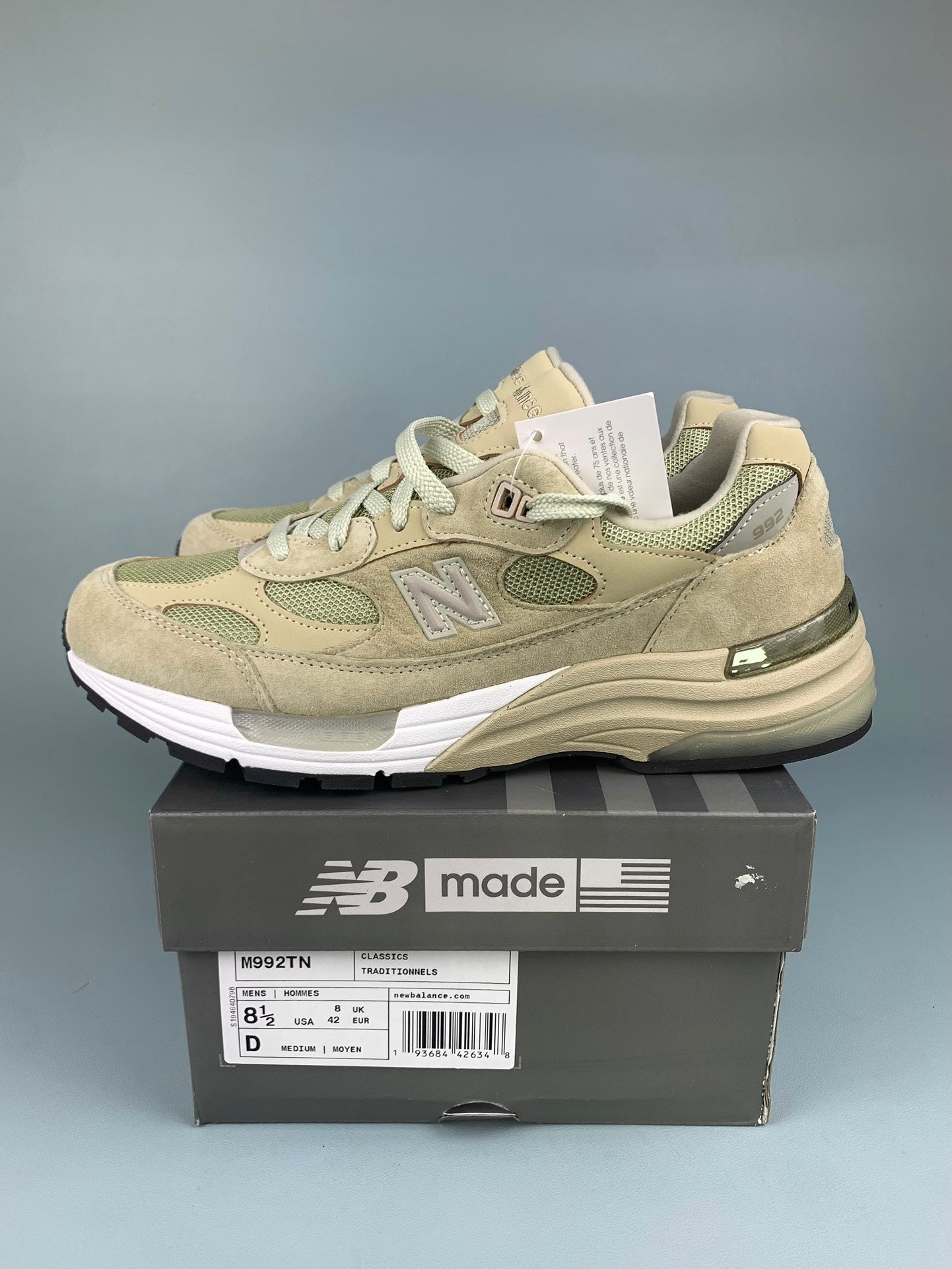 뉴발란스 992 메이드 인 USA 탄