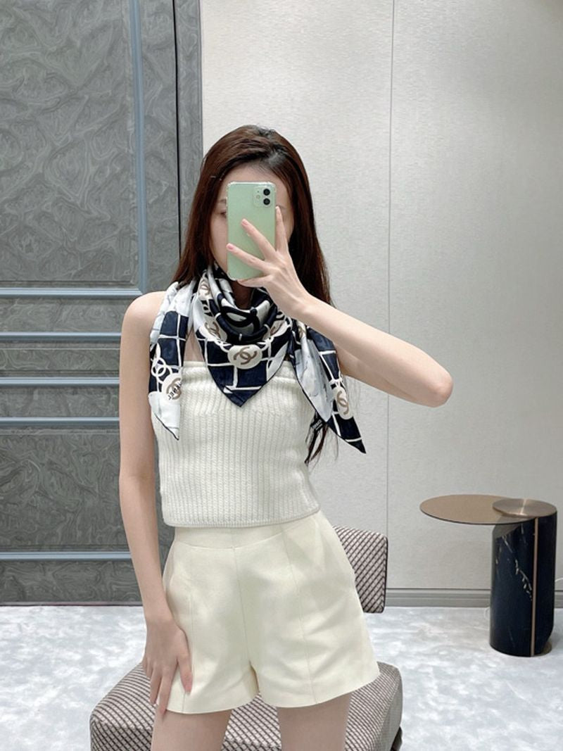 C 까멜리아 스카프 실크 스카프