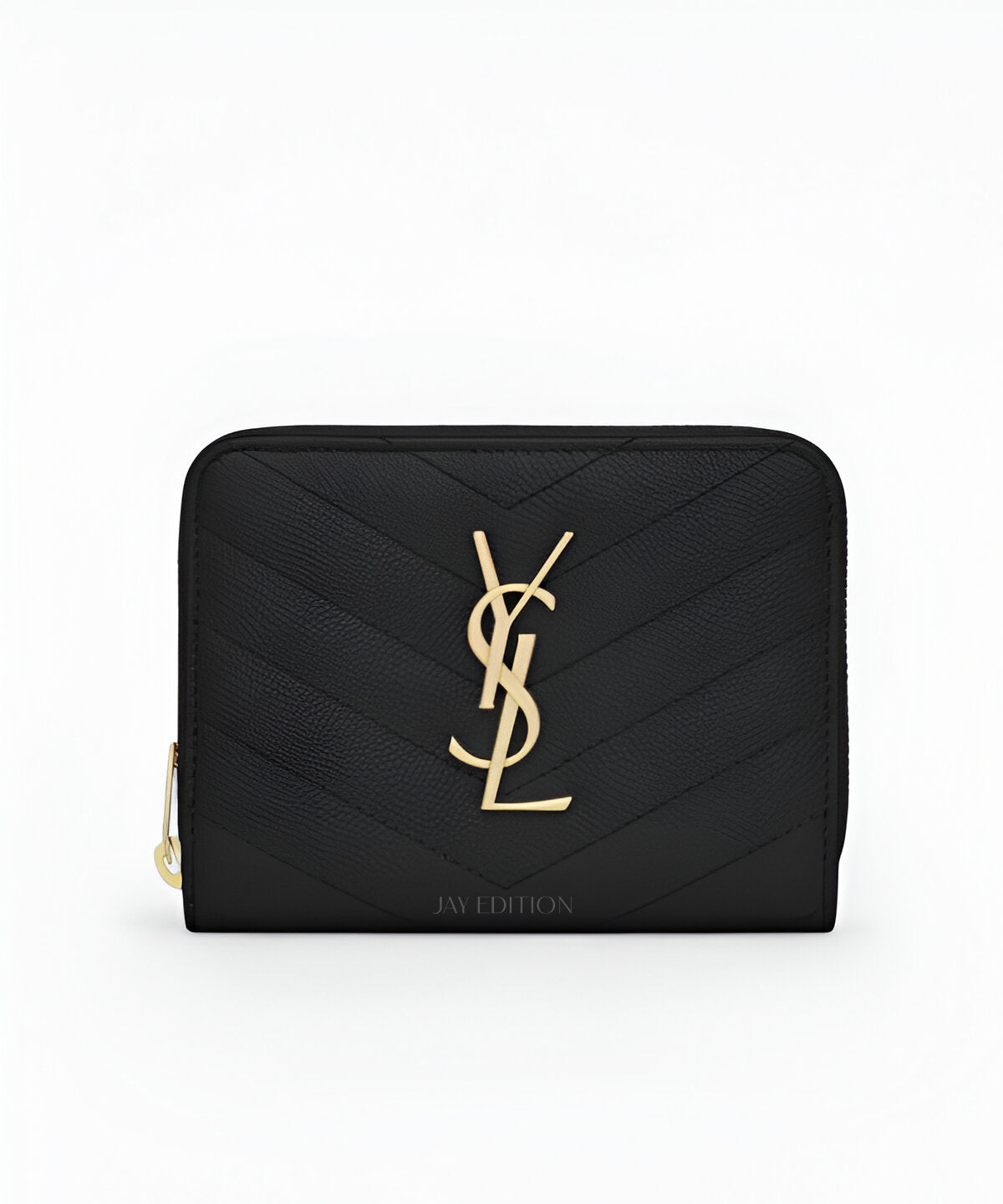 생로랑 카산드라 마테라쎄 동전 카드 지갑 블랙 퀼팅 레더 YSL 카산드라 로고 플랩 클로저 동전 수납 겸용 카드지갑 디자인