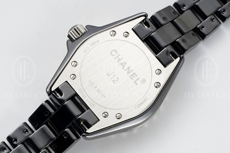 C J12 워치 33mm 블랙 다이아 인디케이터 쿼츠