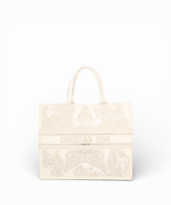 디올 별 북백 미듐 자수 캔버스 CHRISTIAN DIOR 로고 스타 디테일 토트백