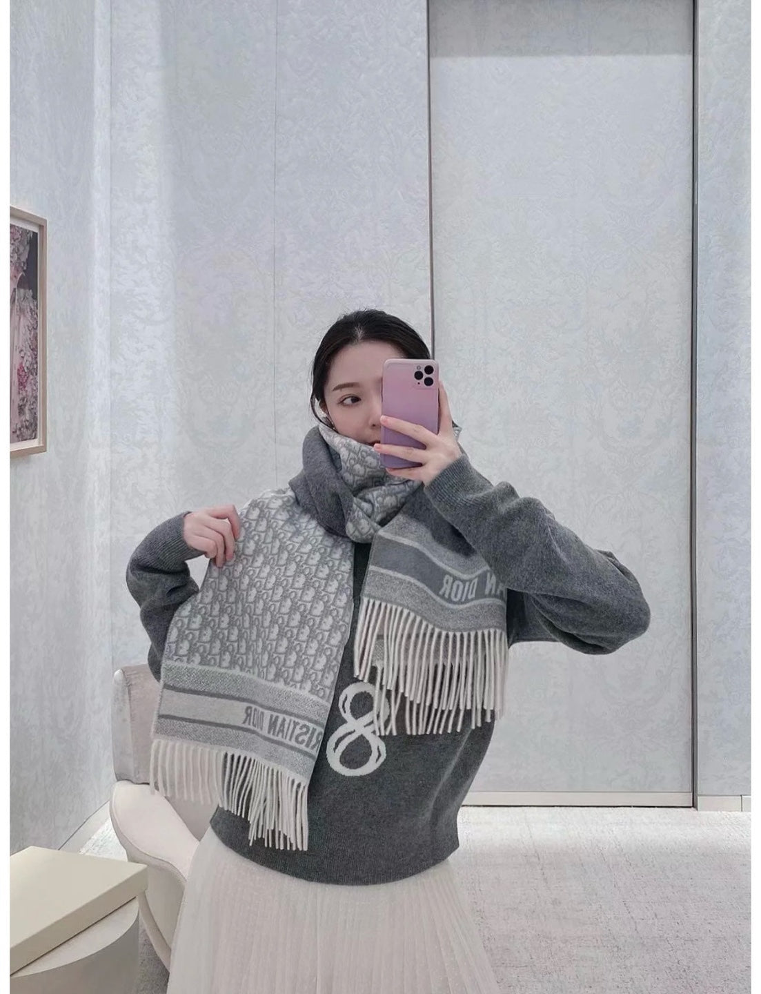 디올 오블리크 머플러 2