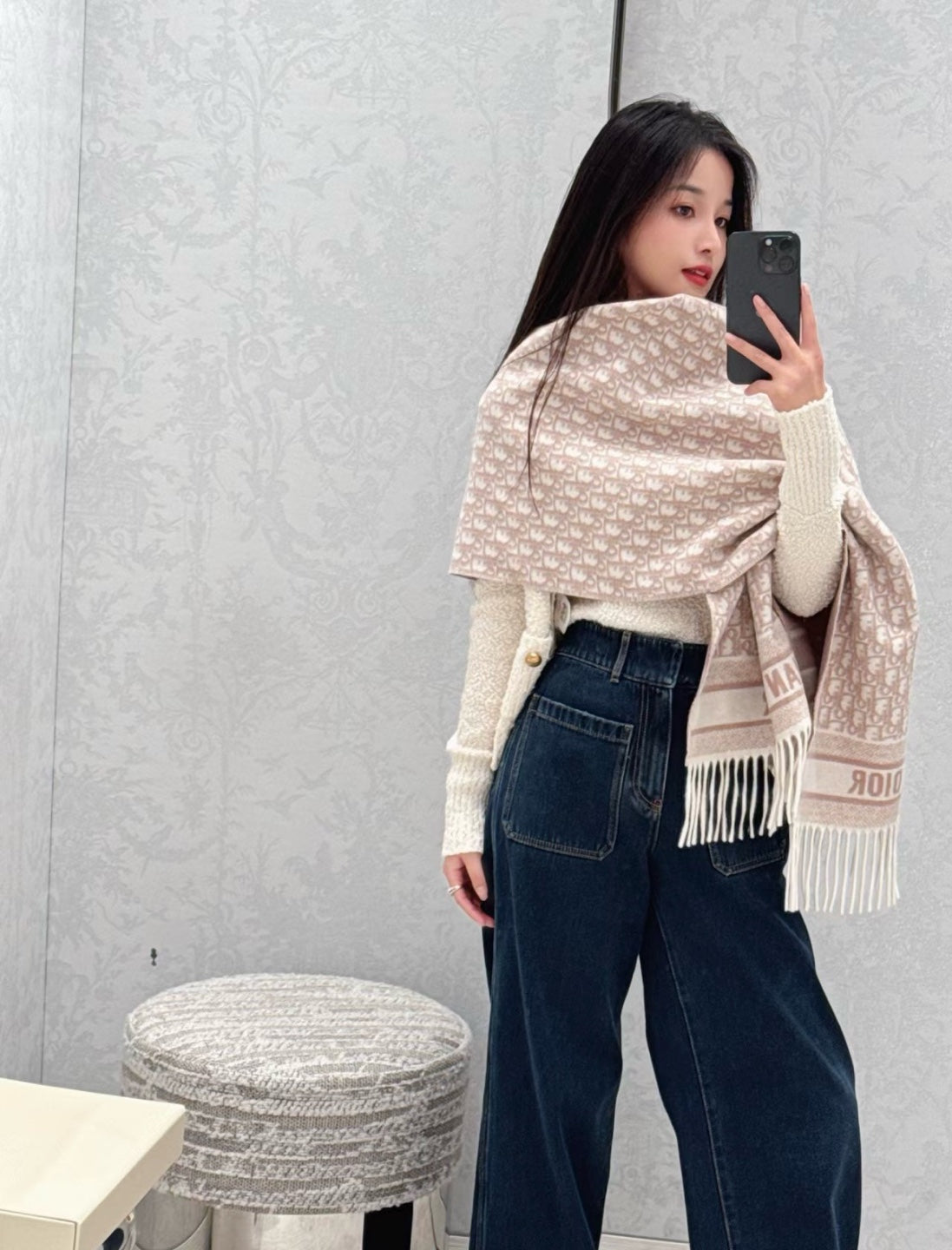 디올 오블리크 머플러 2