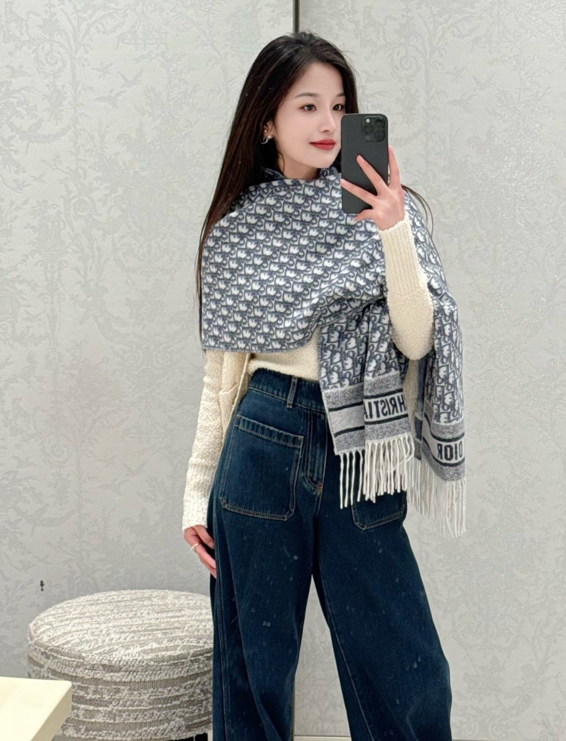 디올 오블리크 머플러 2