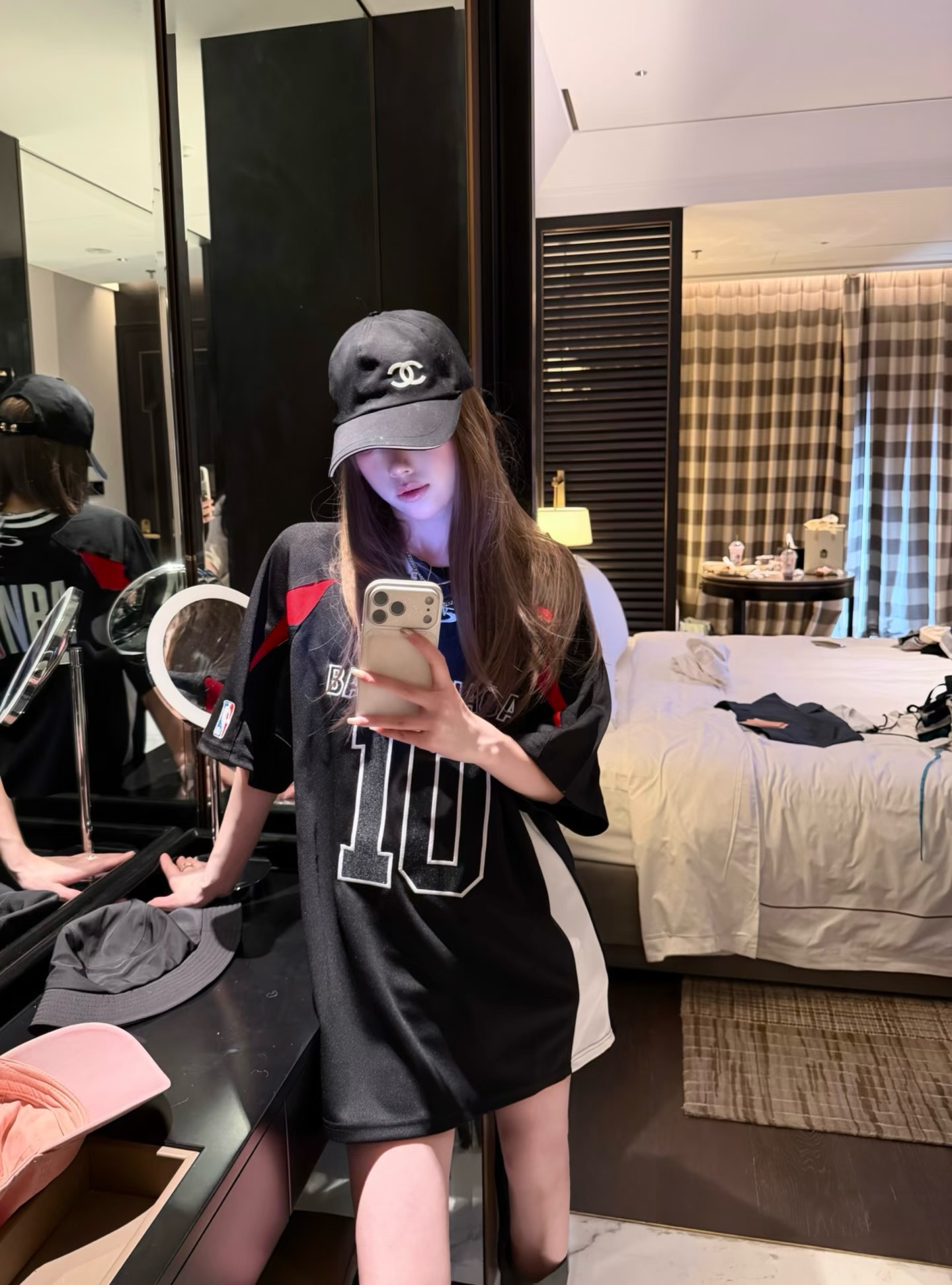 발렌시아가 X NBA 드라이 저지 티셔츠