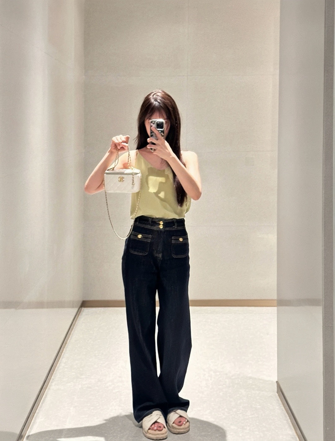 C 스몰 체인 코스메틱 케이스