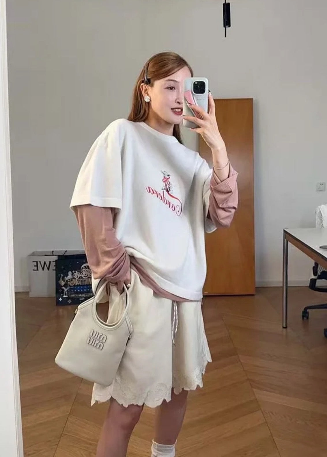 미우미우 아이비백 미니 (화이트)