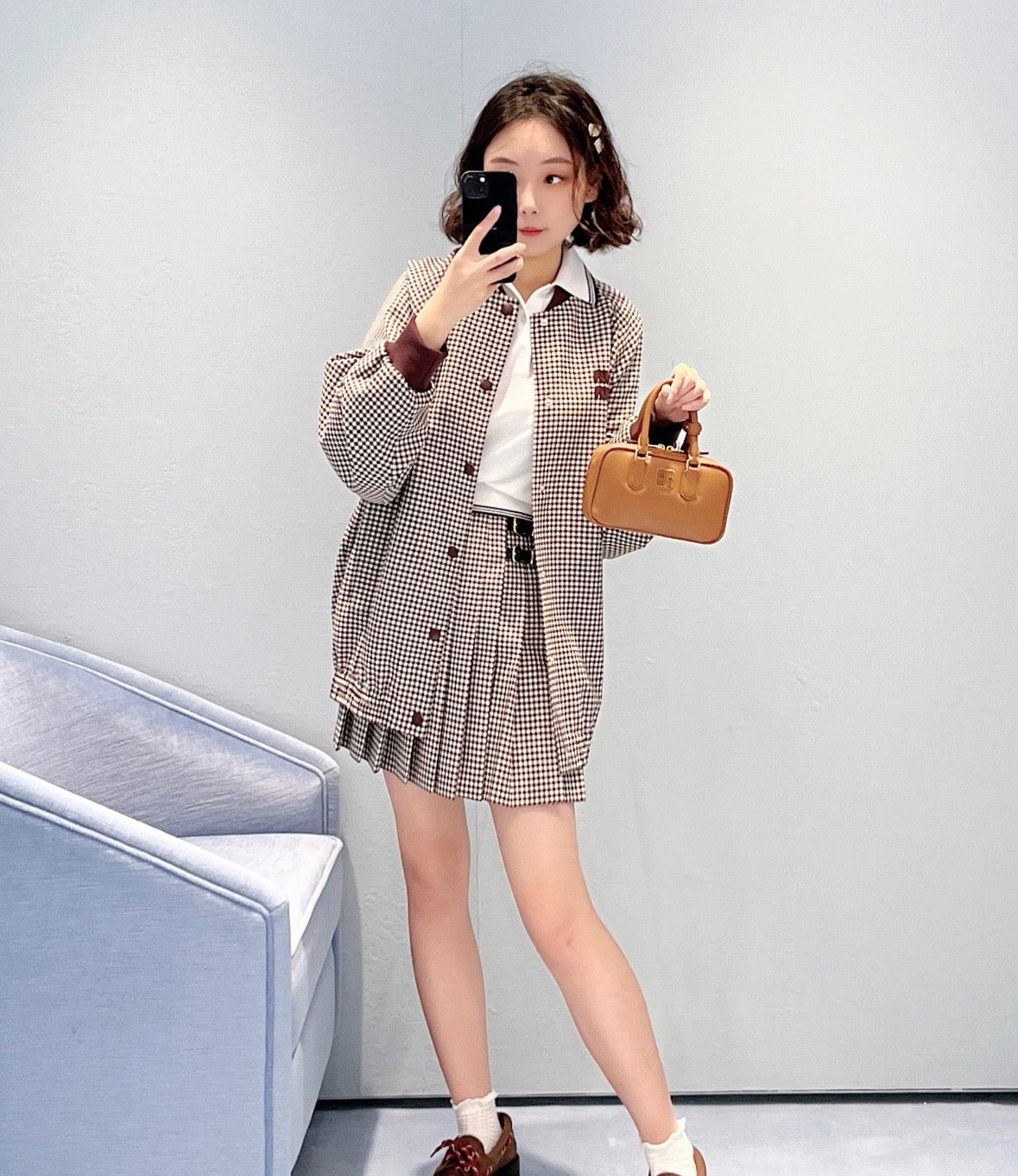 미우미우 아르카디 미니 (브라운)