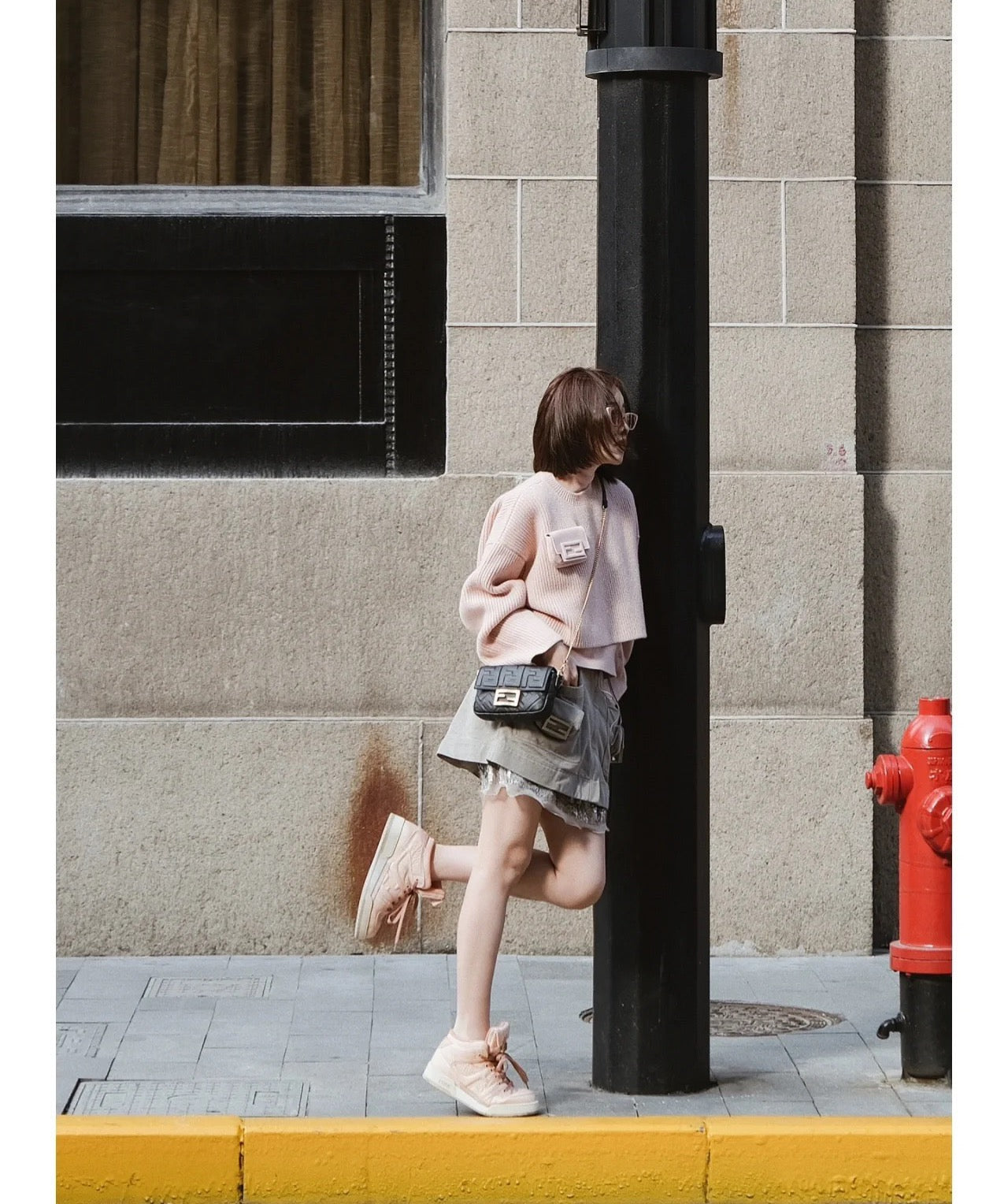 펜디 바게트 백 나파 미니