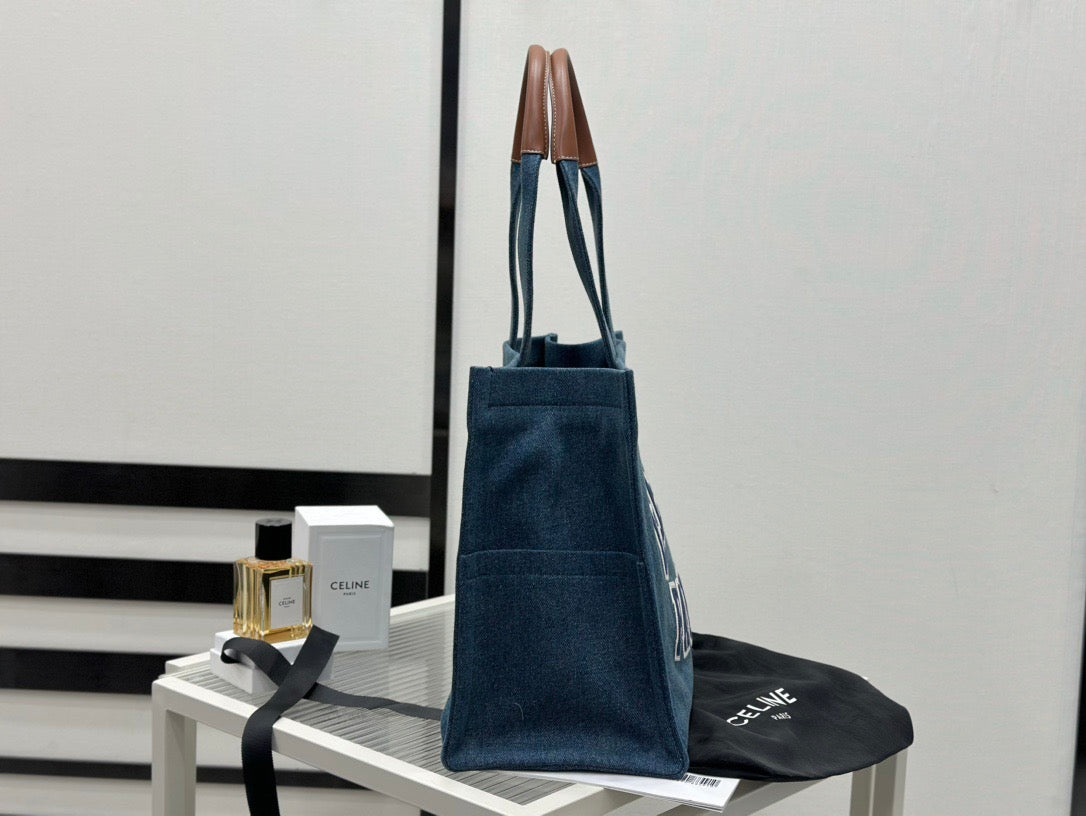 CEL 파리 데님 토트백