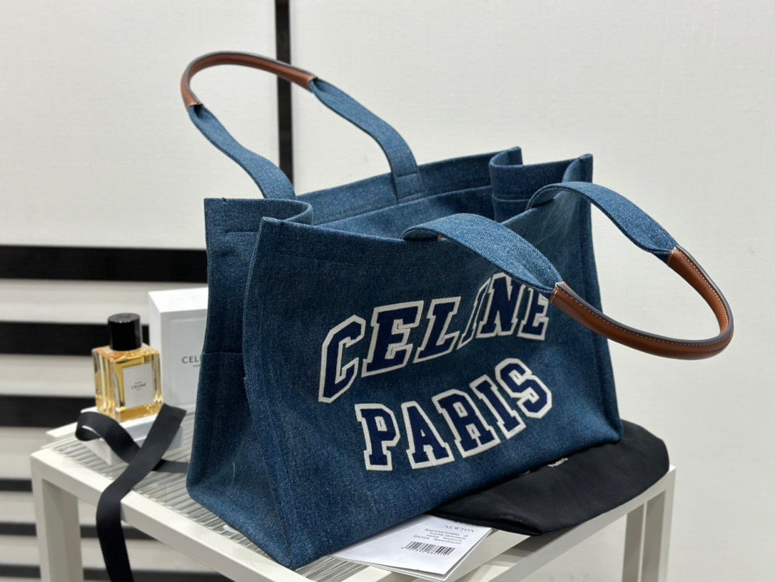 CEL 파리 데님 토트백