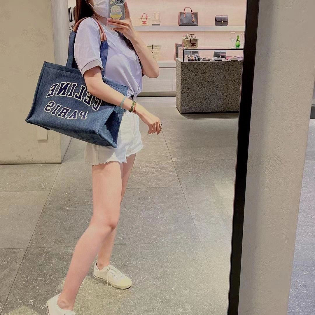 CEL 파리 데님 토트백