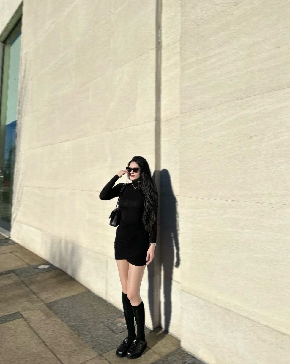 C CC 로고 퀄팅 턴락 뮬