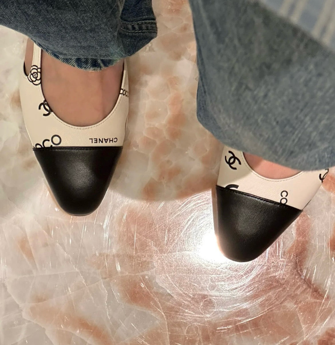 C 까멜리아 코코 CC 패턴 슬링백