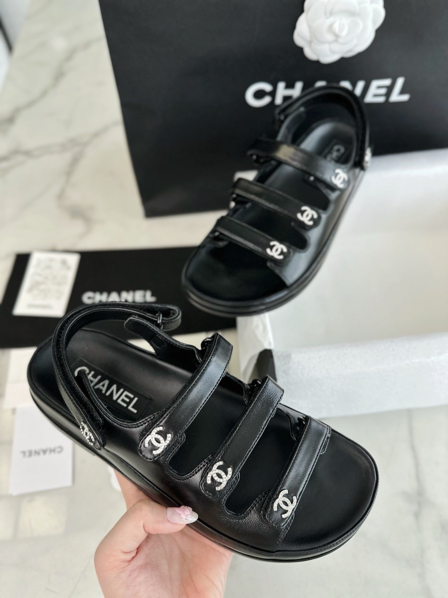 C 크루즈 트리플 벨크로 샌들