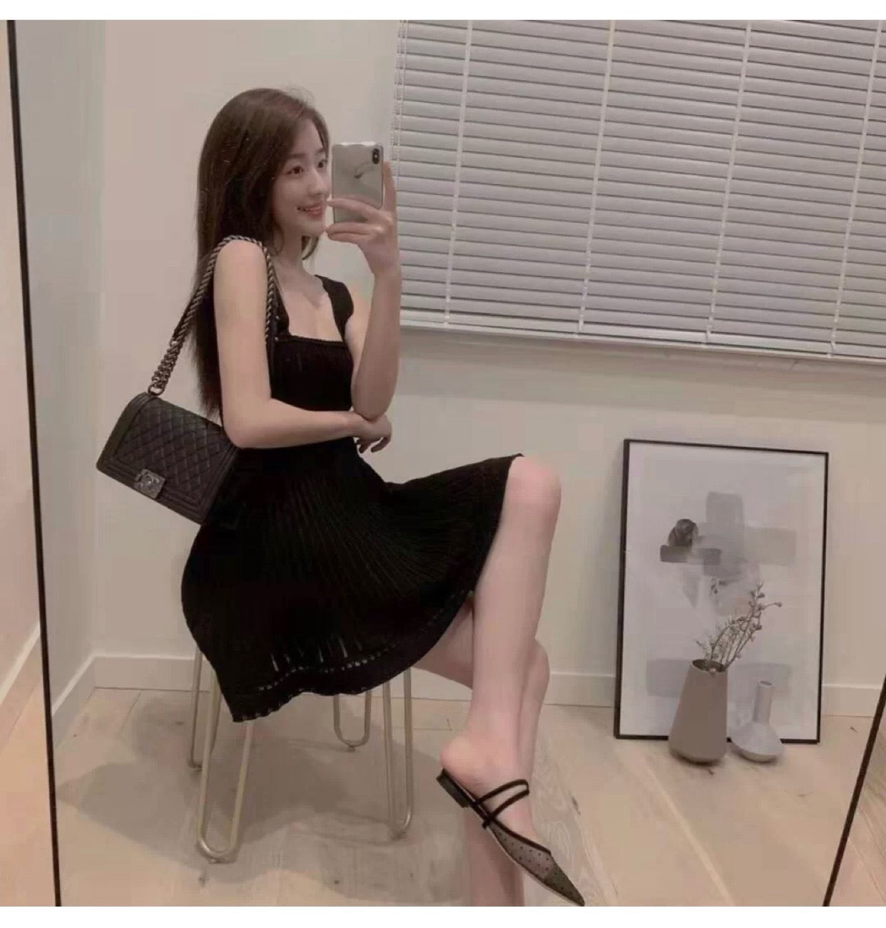 C 보이백 캐비어 미디움
