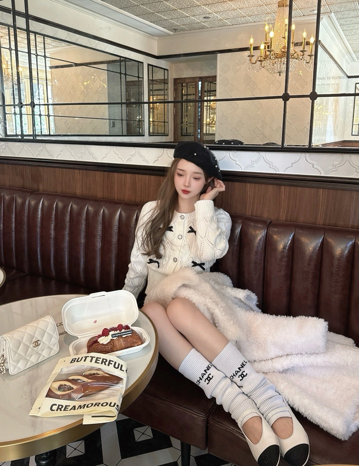 C 레그워머 세트 메리제인 플랫
