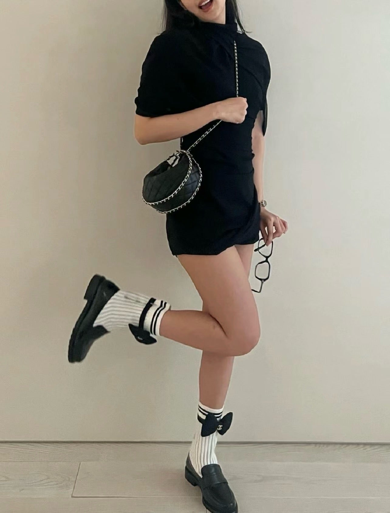 C 리본 삭스 컴바인 모카신