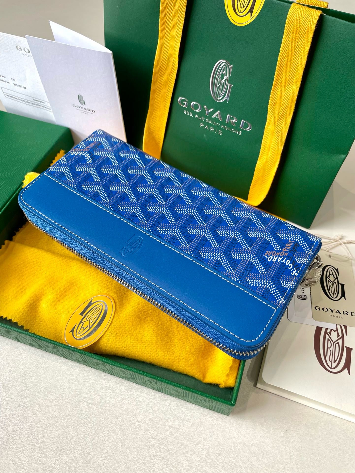 고야드 마티뇽 장지갑 (블루)