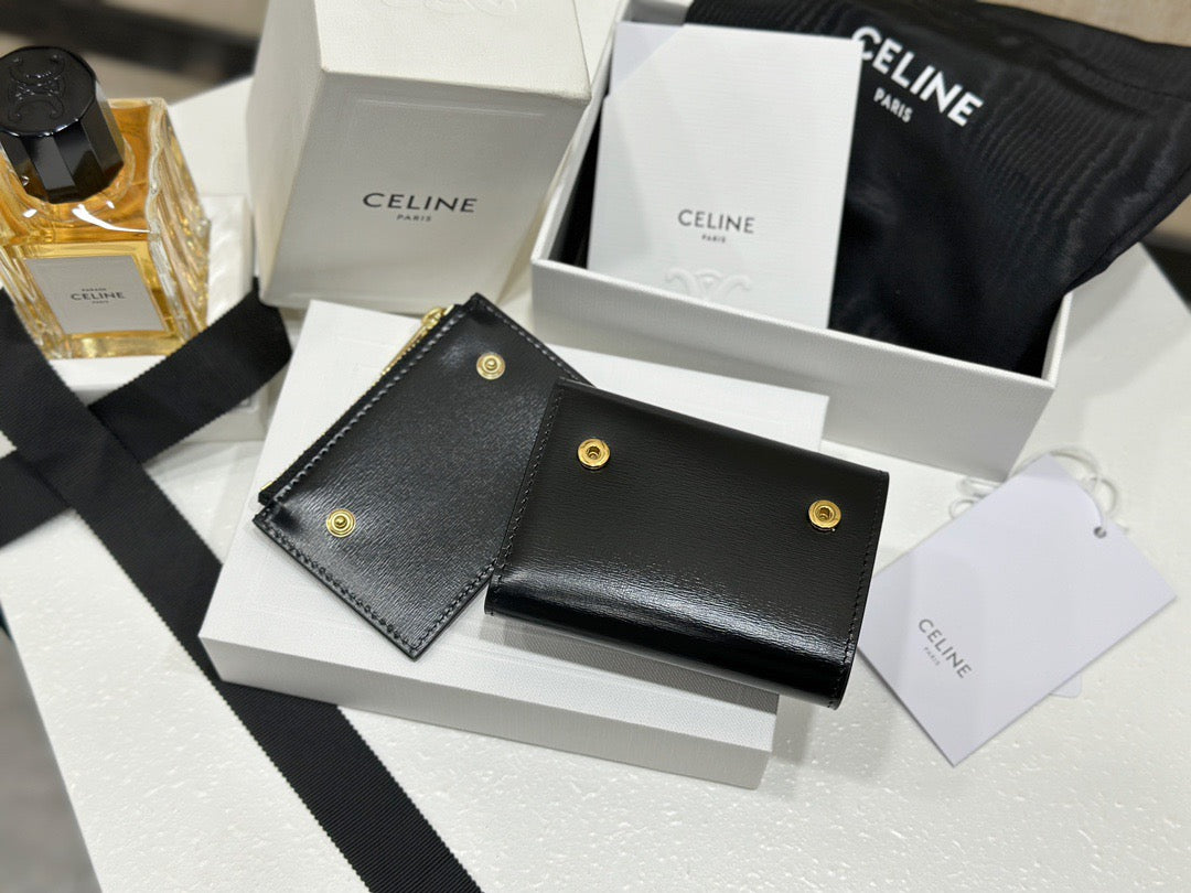 CEL 트리옹프 콤팩트 코인 월렛 레더