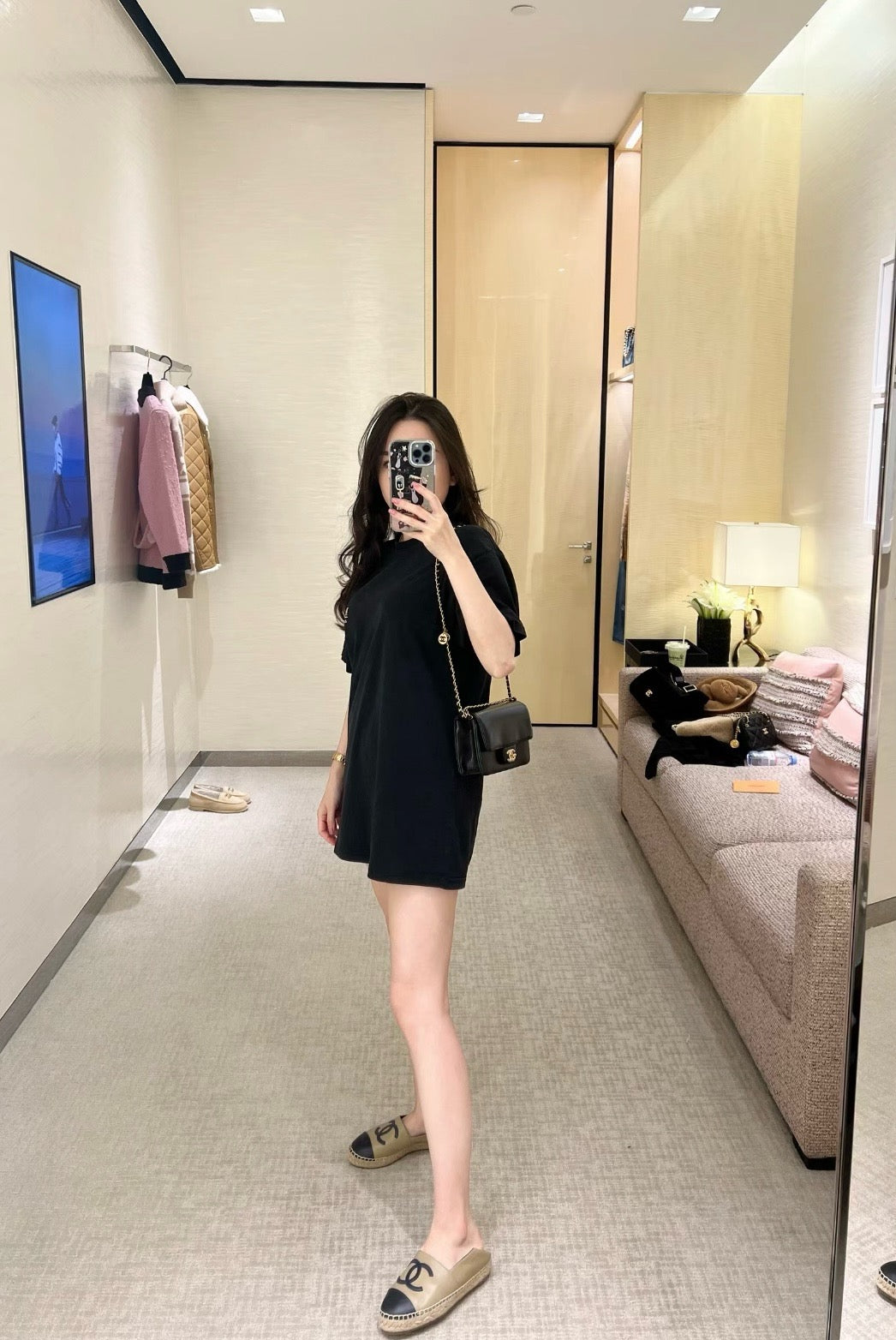 C 레더 플랩백 스몰