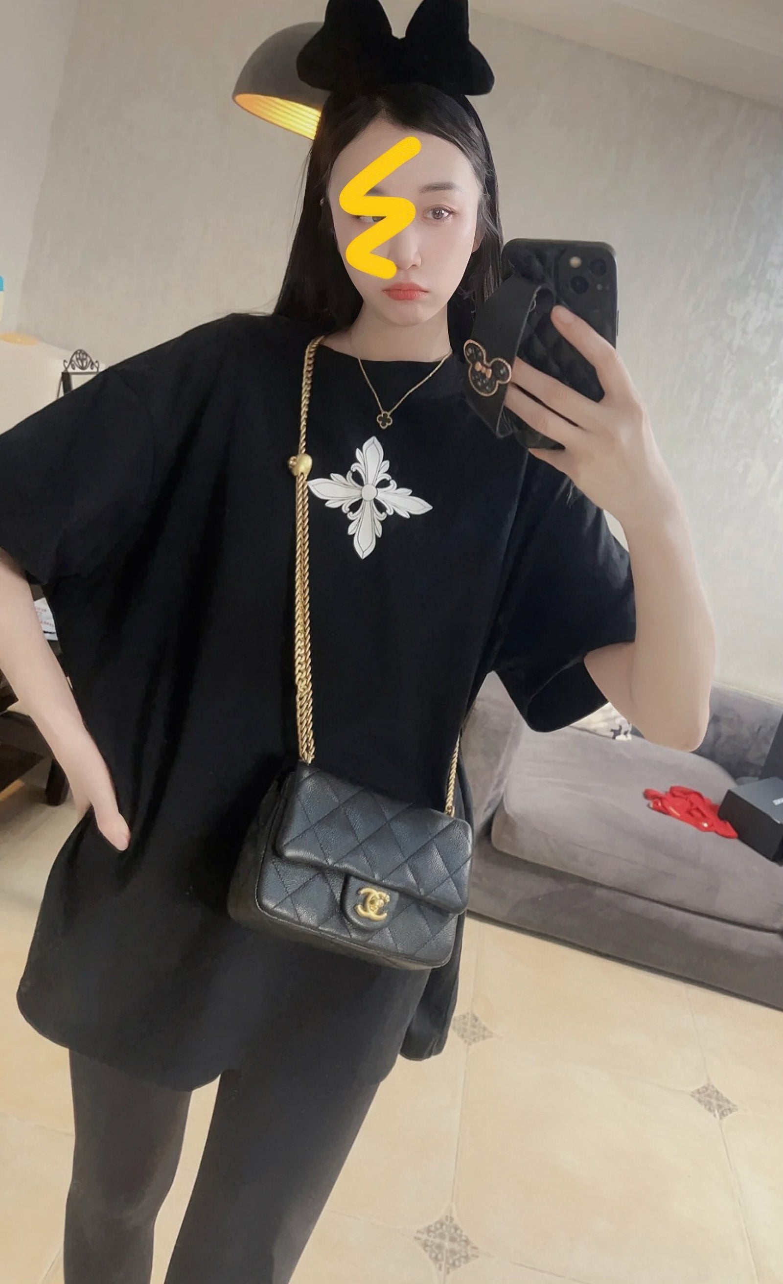 C 24P 하트볼 플랩백 미디움