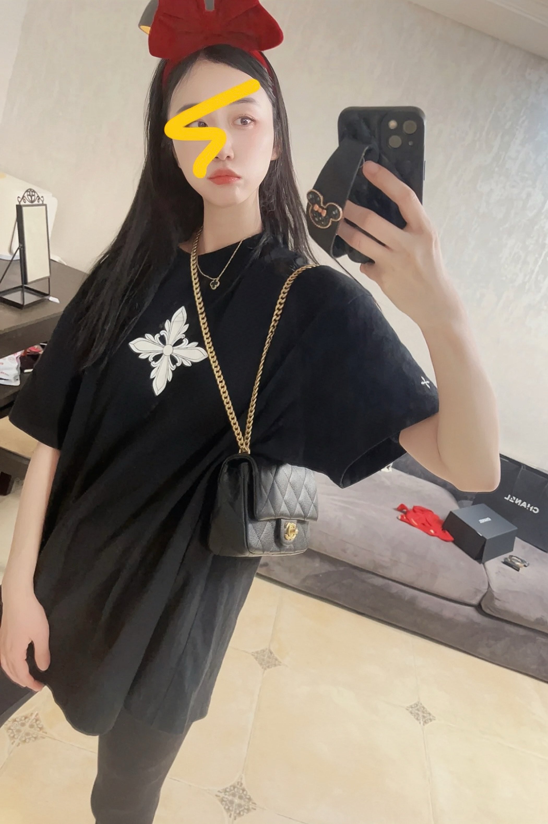 C 24P 하트볼 플랩백 미디움
