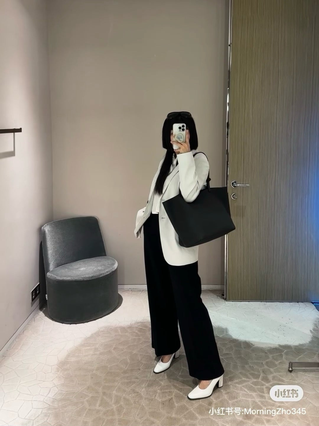 더로우 파크 레더 토트백 미디움