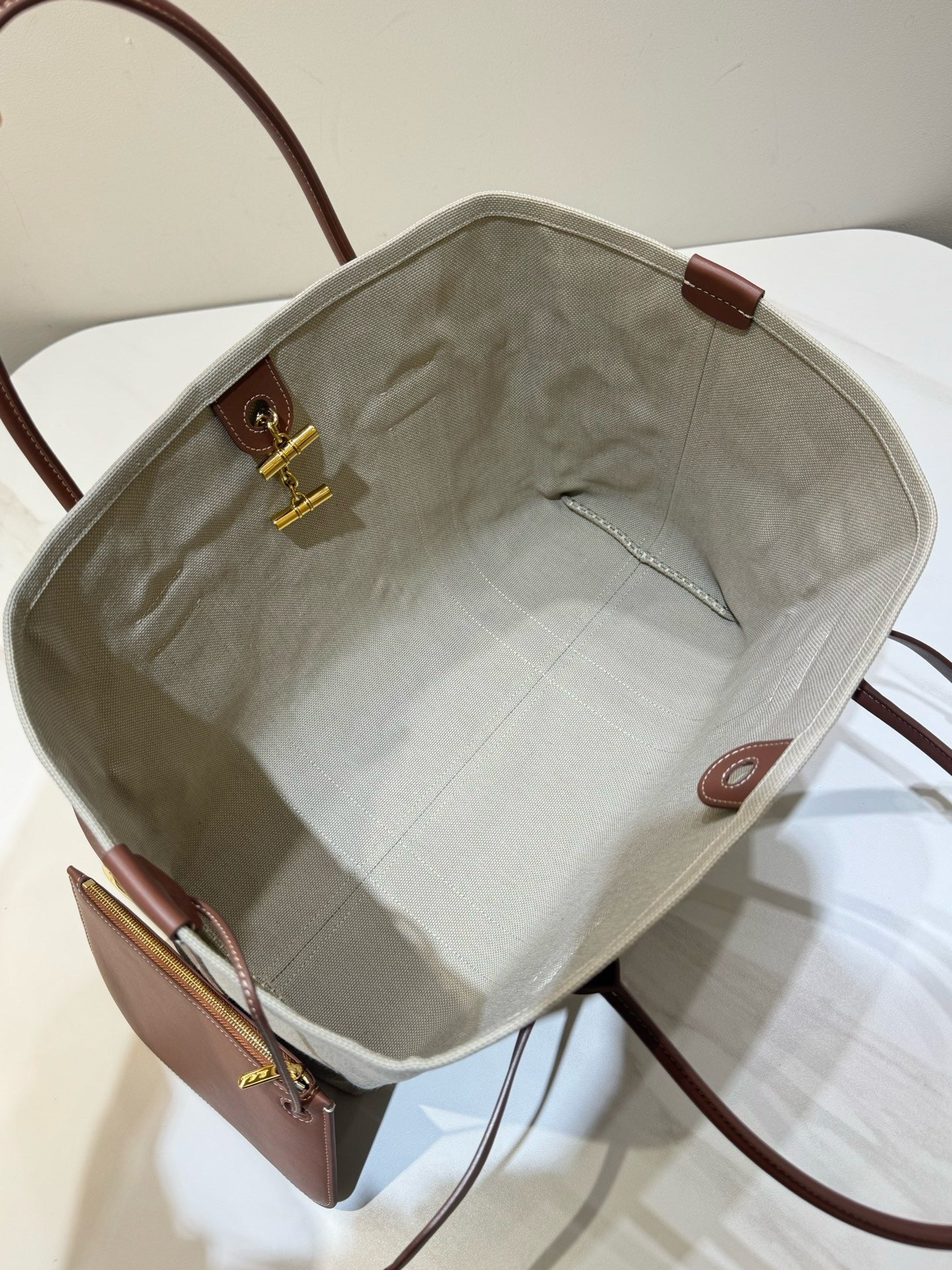 L 기에라 쇼퍼백 라지 코튼