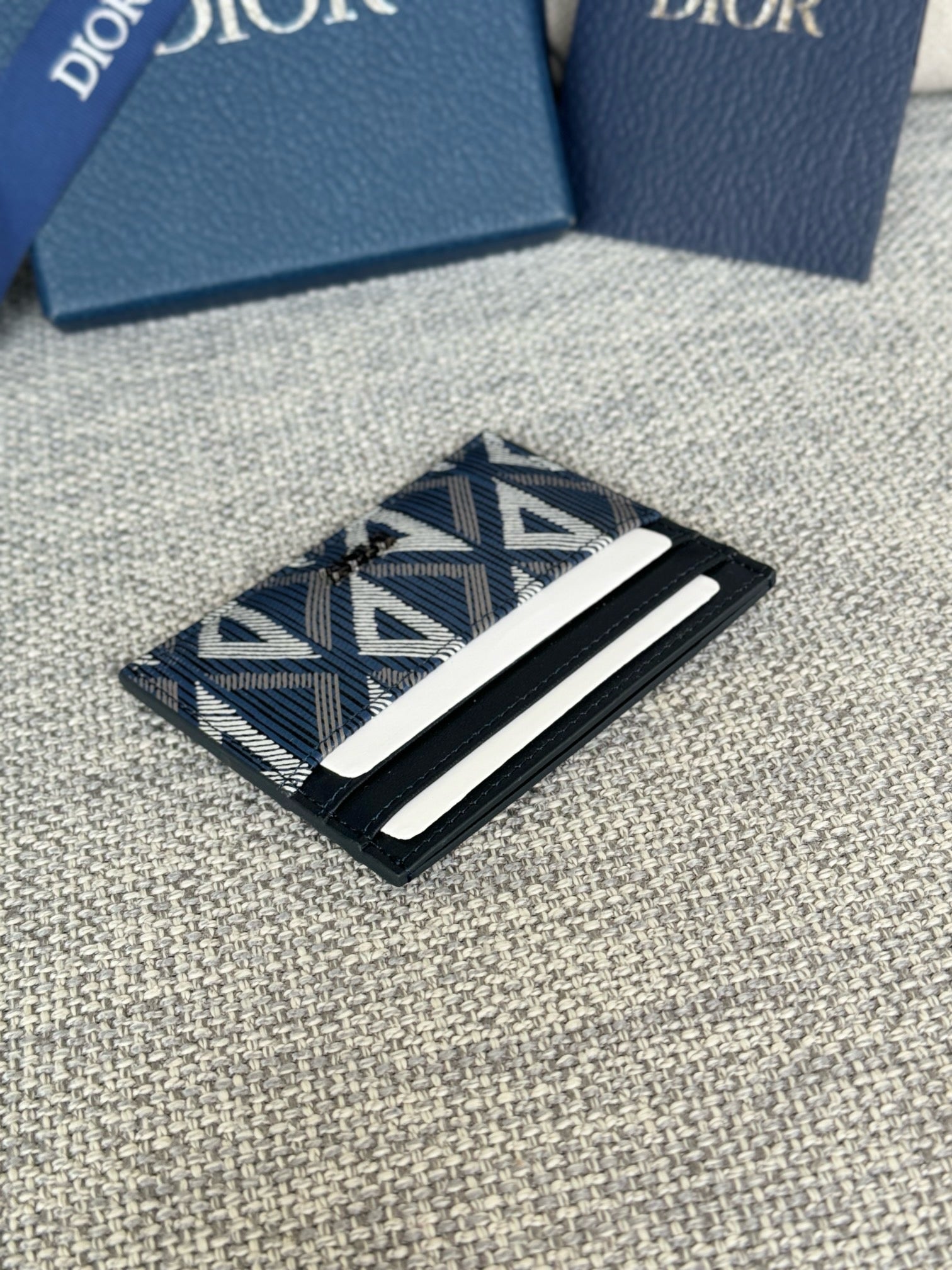 디올 CD 다이아몬드 캔버스 카드 홀더