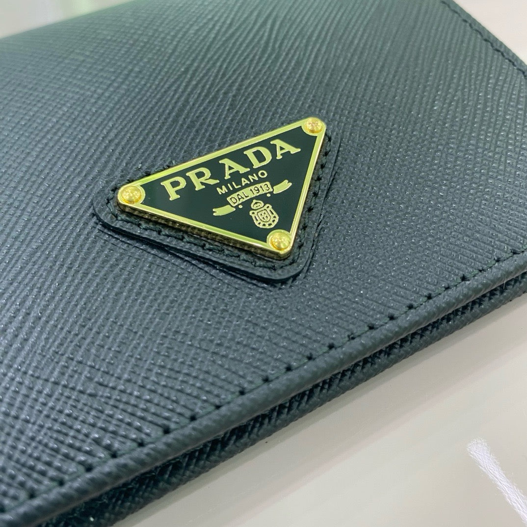 프라다 사피아노 삼각로고 코인 반지갑