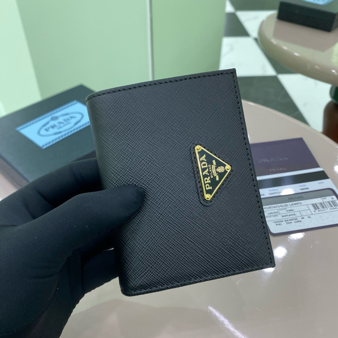 프라다 사피아노 삼각로고 코인 반지갑