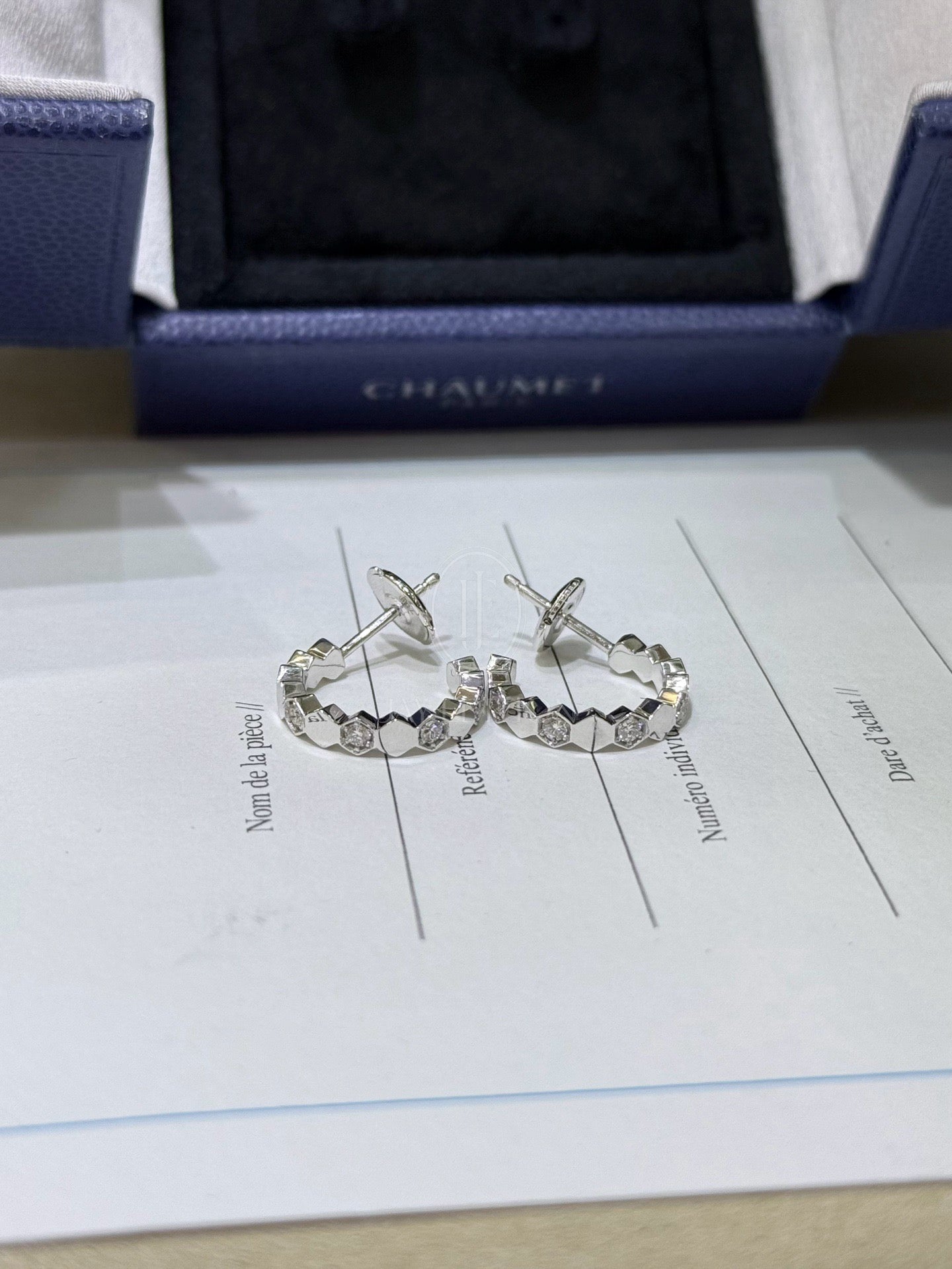 쇼메 비 드 쇼메 후프 이어링 (18K)