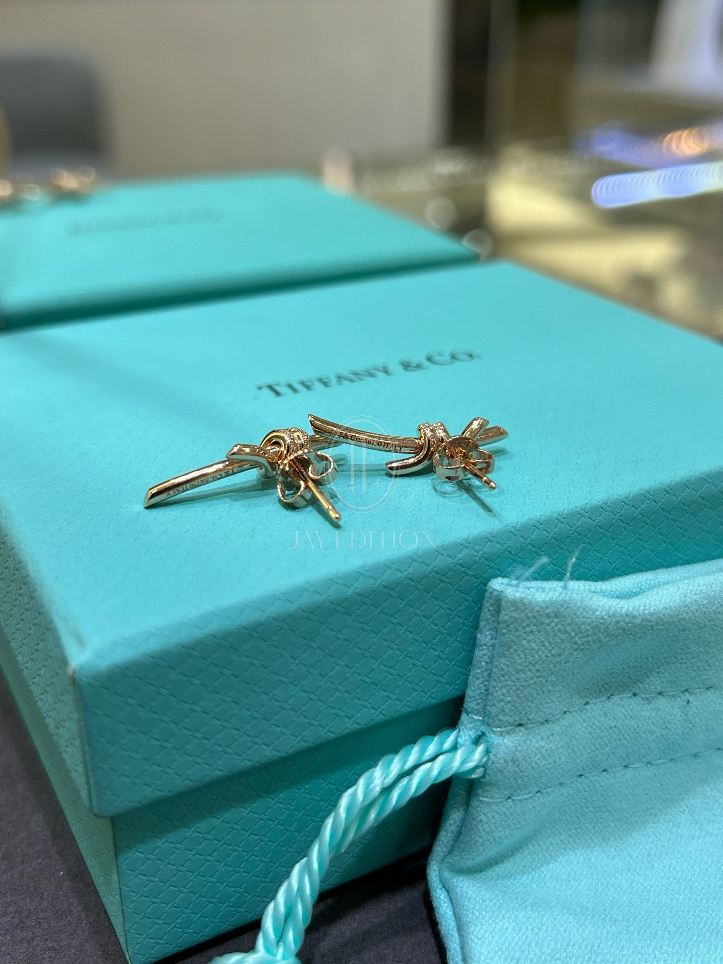 티파니 노트 이어링 (18K)