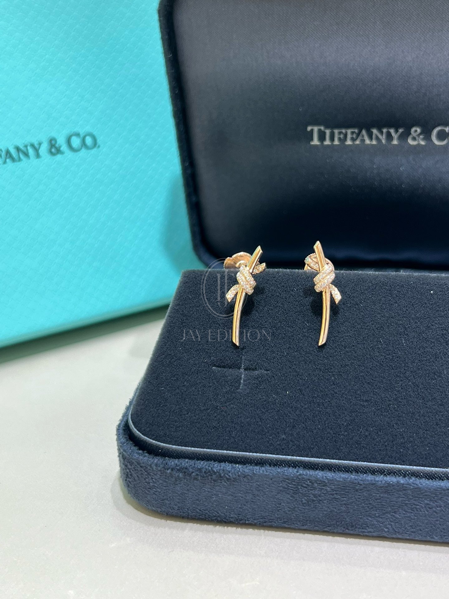 티파니 노트 이어링 (18K)