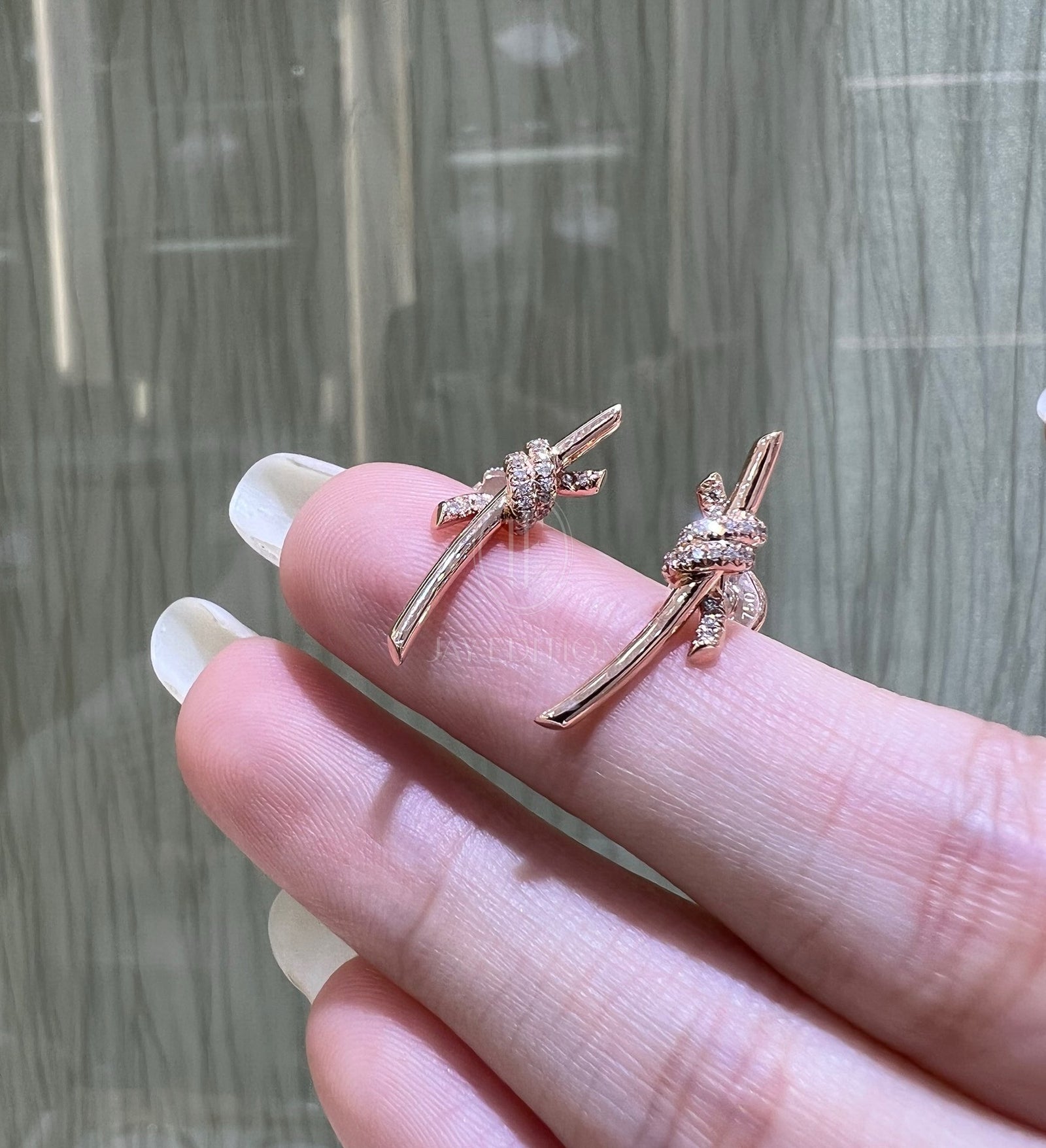 티파니 노트 이어링 (18K)