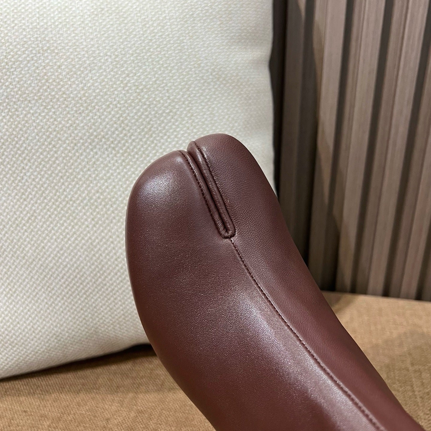 메종 마르지엘라 레더 타비 부츠