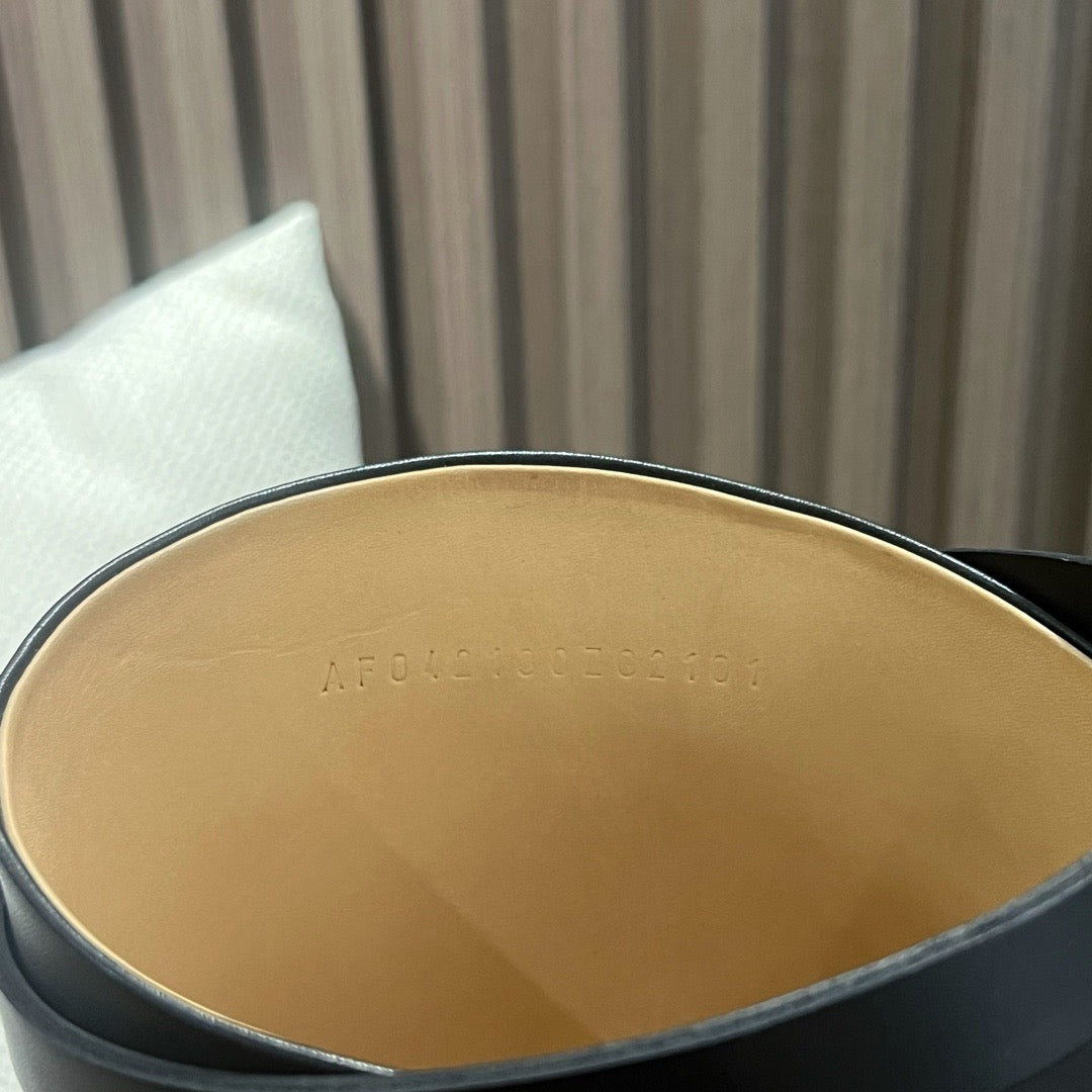 에르메스 점핑 부츠 박스 카프스킨 & 팔라듐 하드웨어 누아