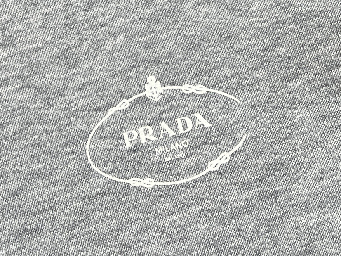 프라다 코튼 크루넥 스웨트셔츠 그레이 셋업