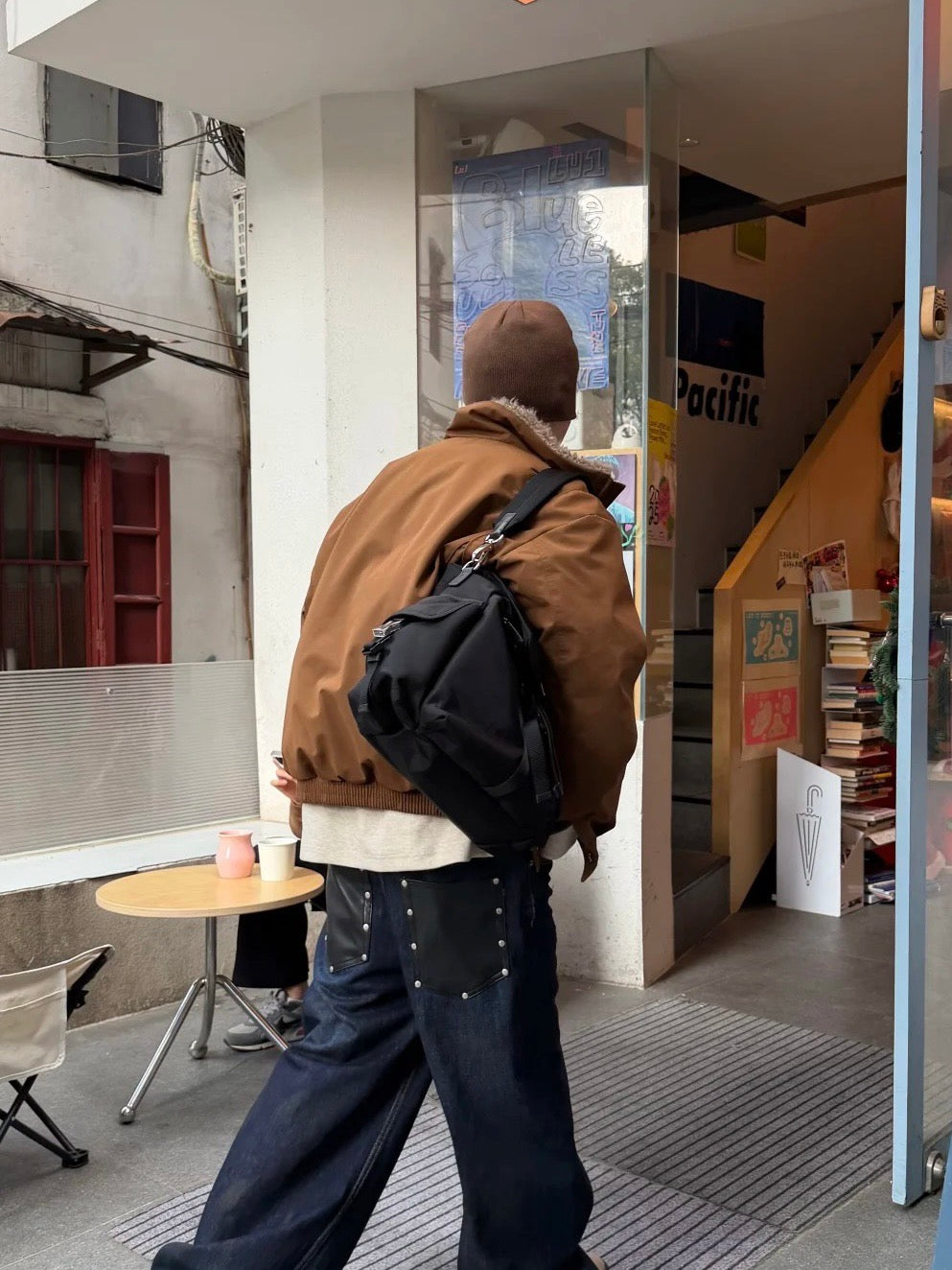 프라다 익스플로어 리나일론 및 가죽 백팩