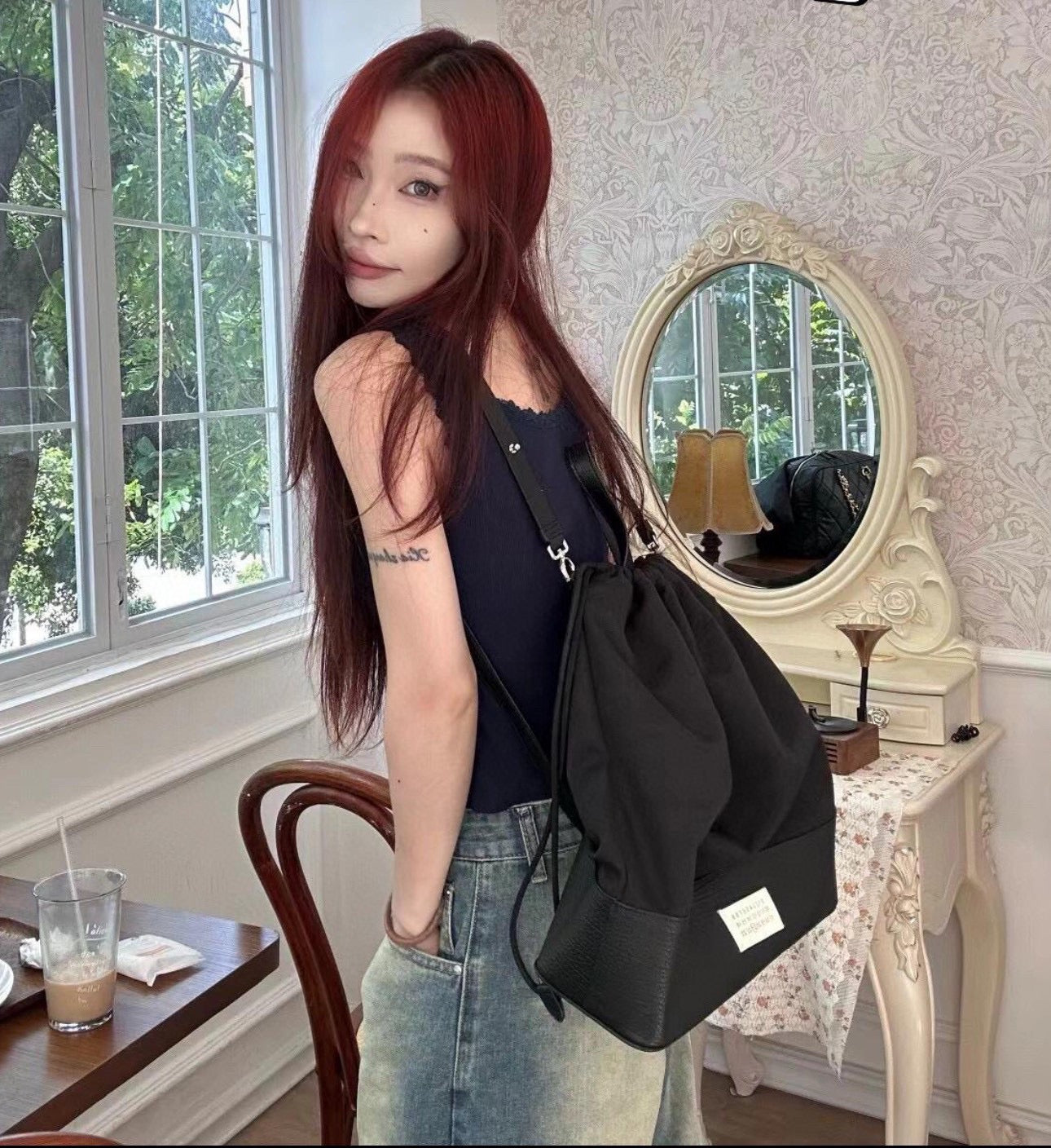 메종마르지엘라 데일리 드로스트링 백팩
