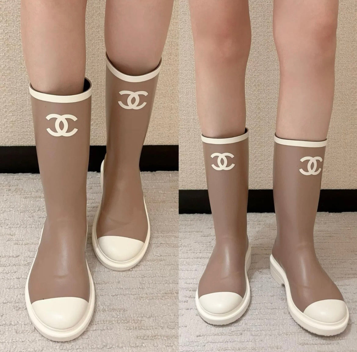 C CC로고 레인부츠