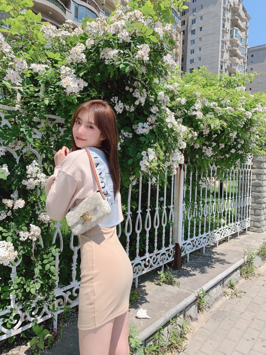CEL 트리옹프 숄더백 미니 캔버스