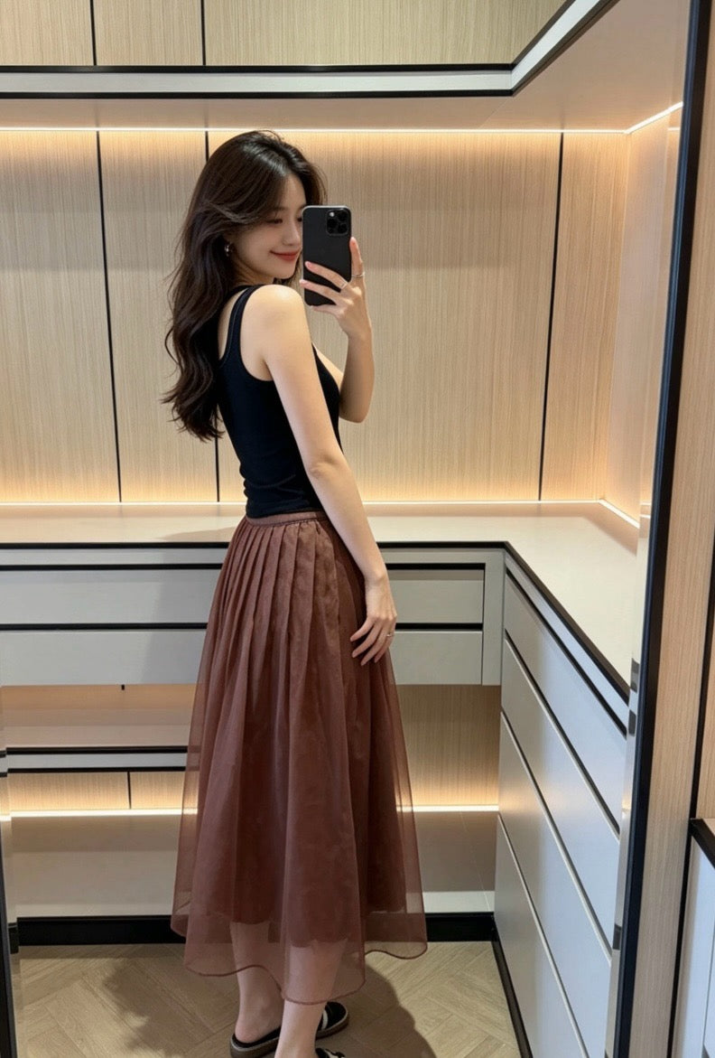 브루넬로 쿠치넬리 실크 샤스커트