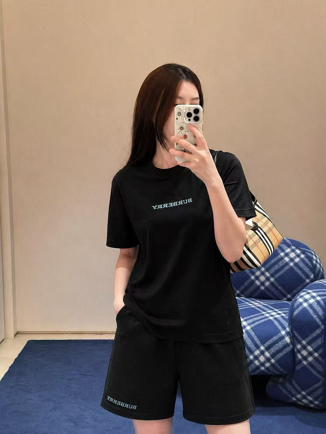 버버리 로고 코튼 쇼츠