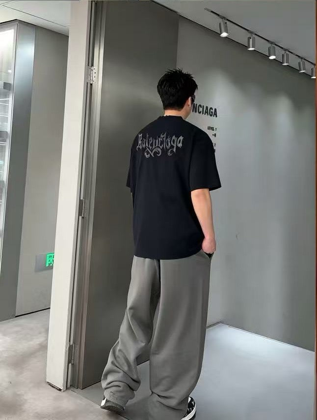 발렌시아가 스케치 로고 티셔츠
