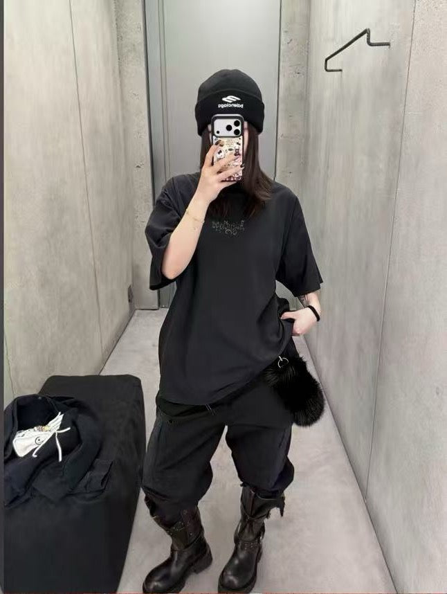 발렌시아가 스케치 로고 티셔츠