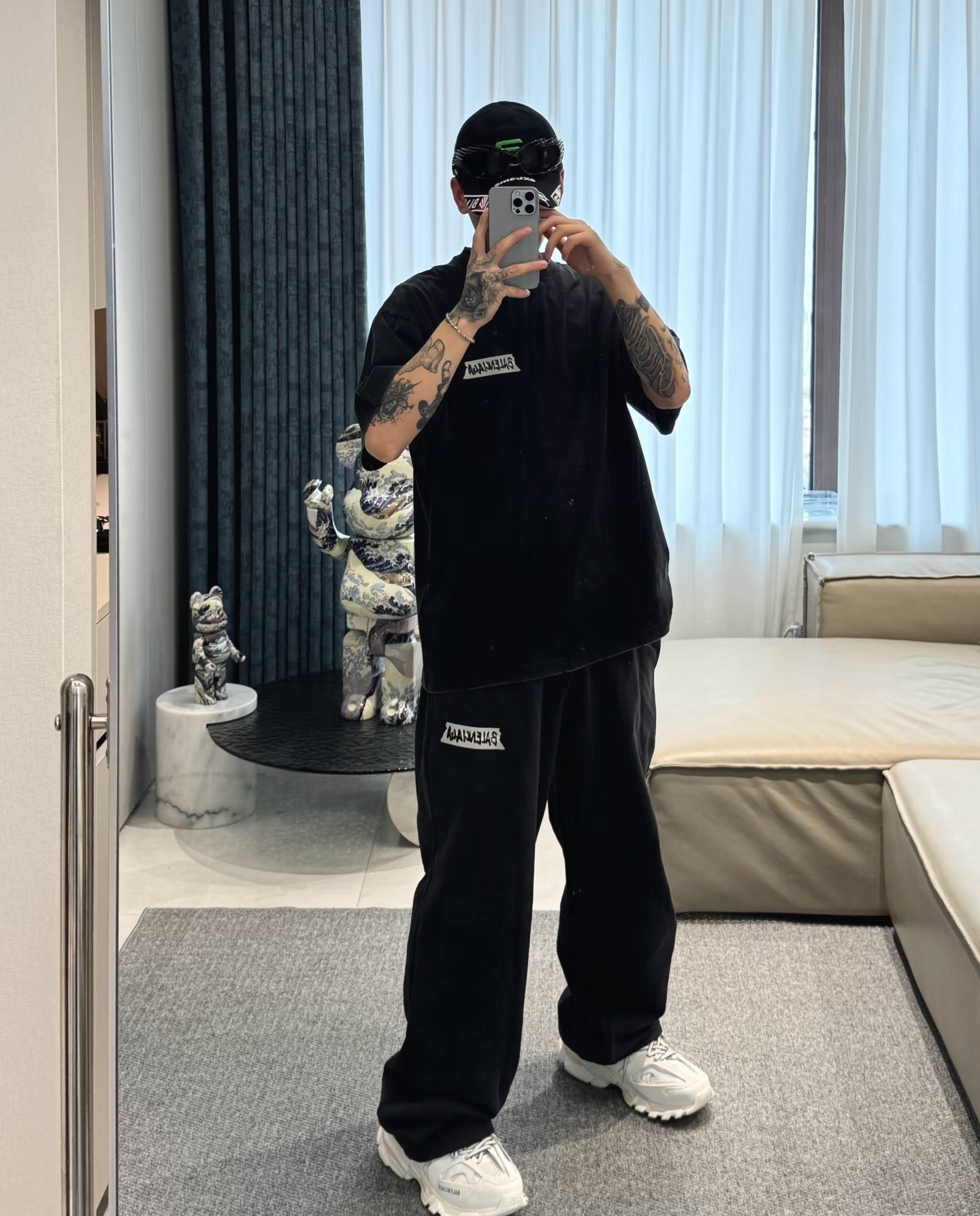 발렌시아가 마스킹 테이프 티셔츠